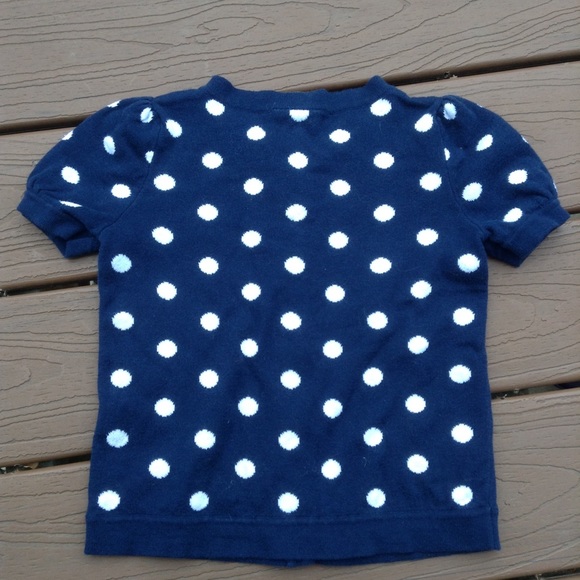 navy polka dot CRAZY 8 sweater and hat set 5 6 (E4 - Picture 5 of 6